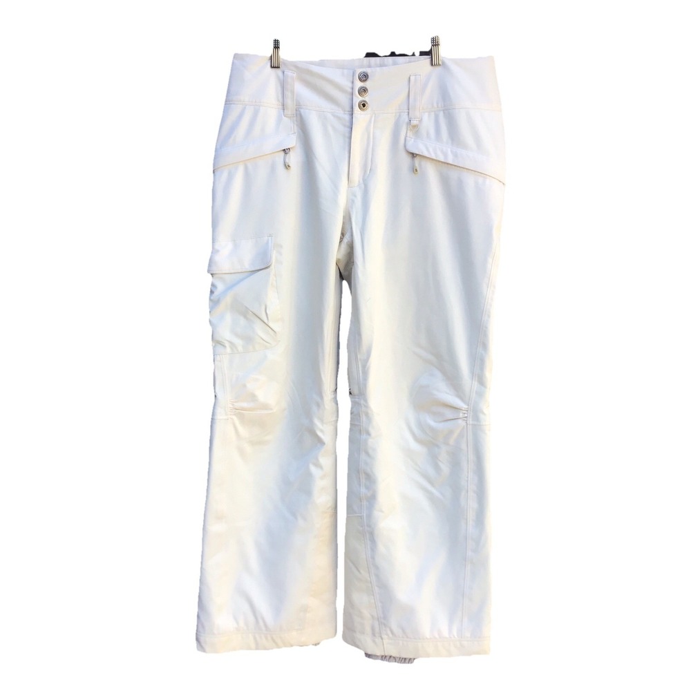 Patagonia H2no Women's Large Beige Snow Ski Pants Insulated Cargo Winter